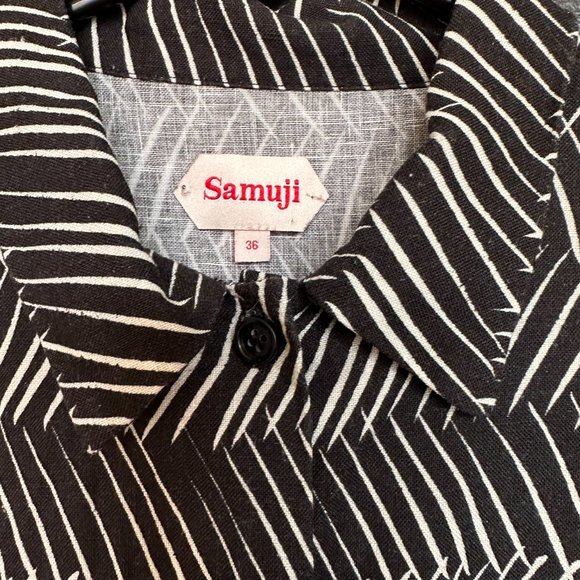 Samuji Printed Button Down – abstract block print – 36/S - Picture 3 of 4